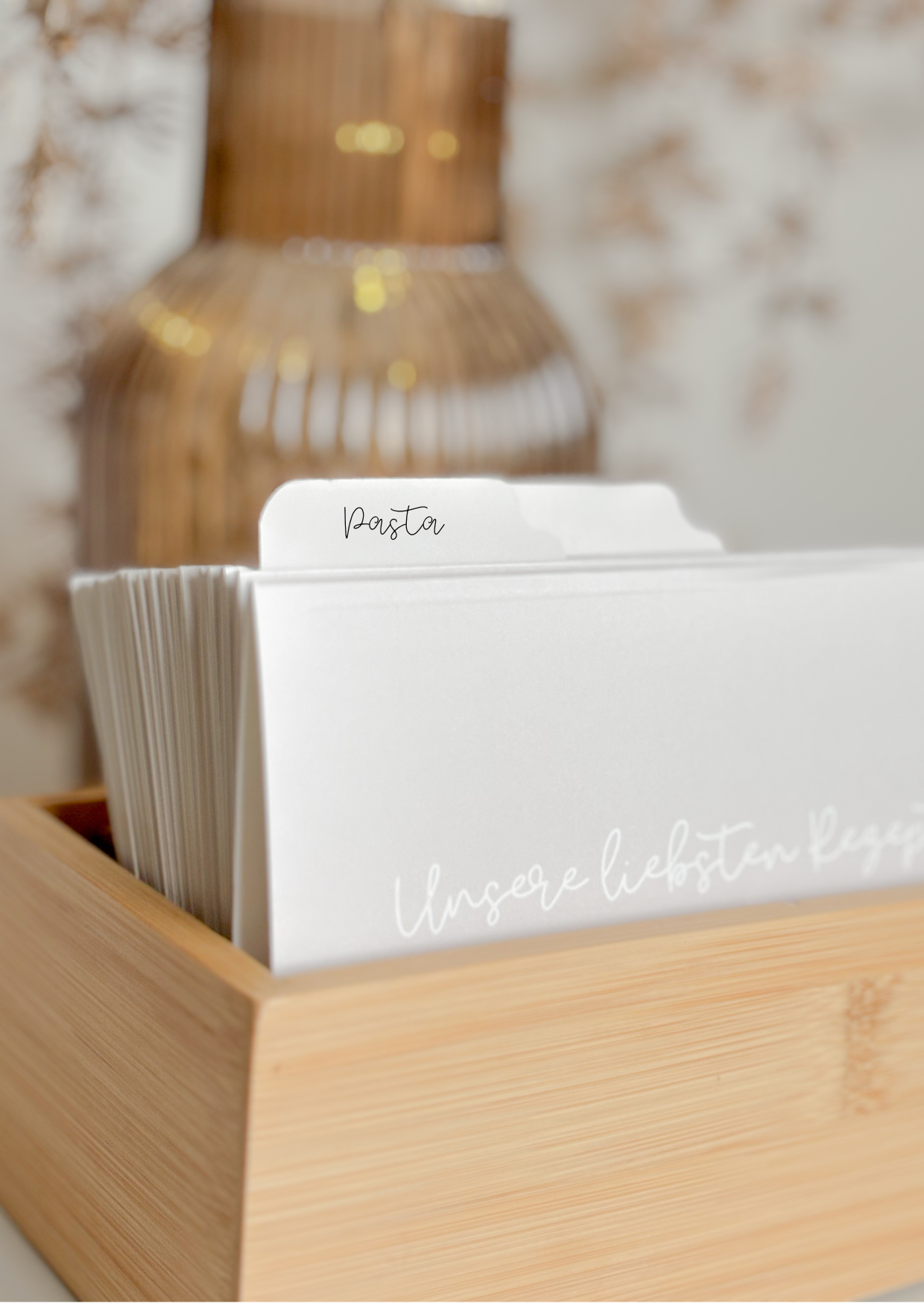 Rezeptkarten mit Holzbox