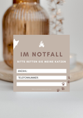 Notfall Sticker | Katze im Haus