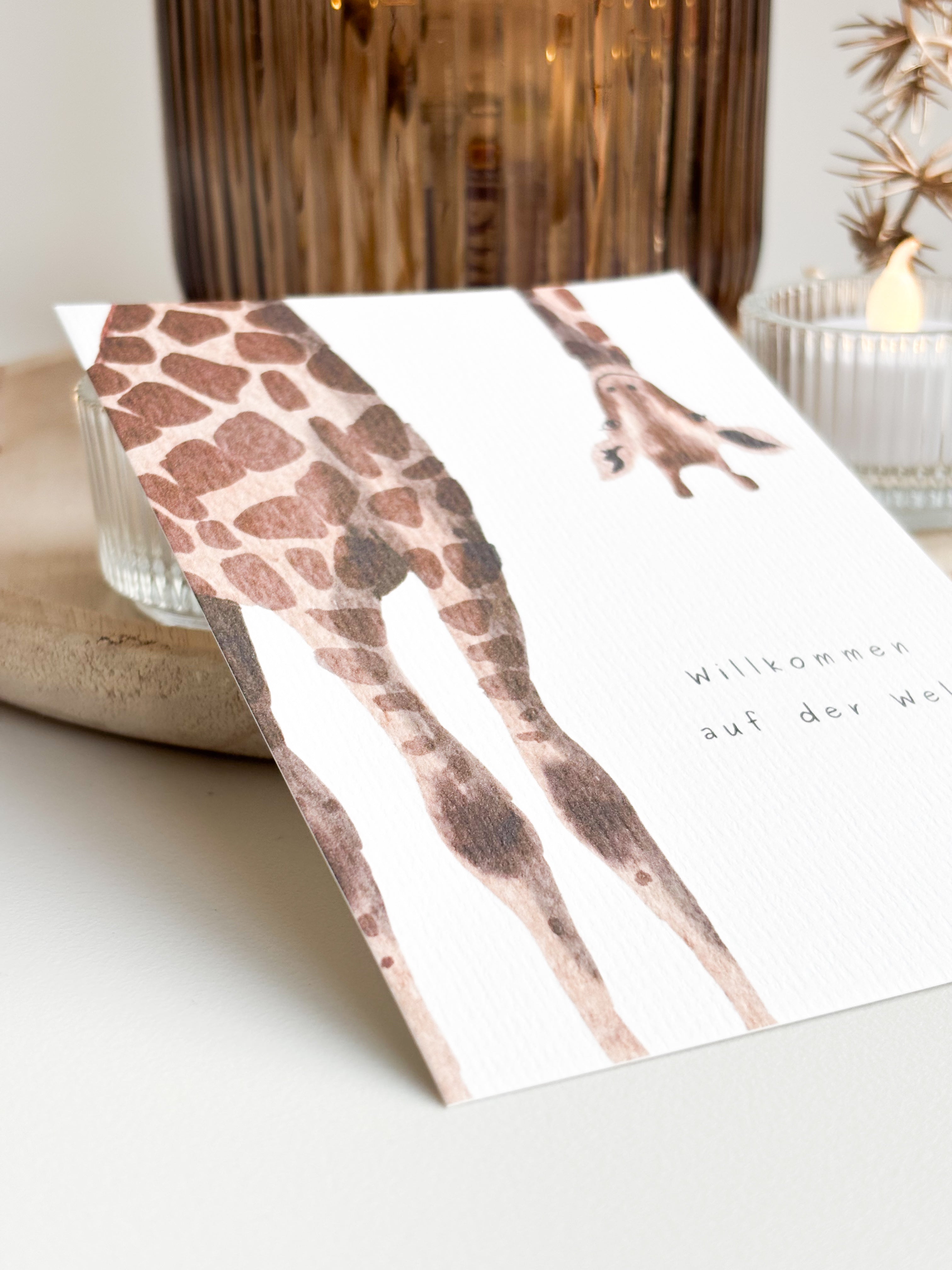 Karte zur Geburt | Giraffe
