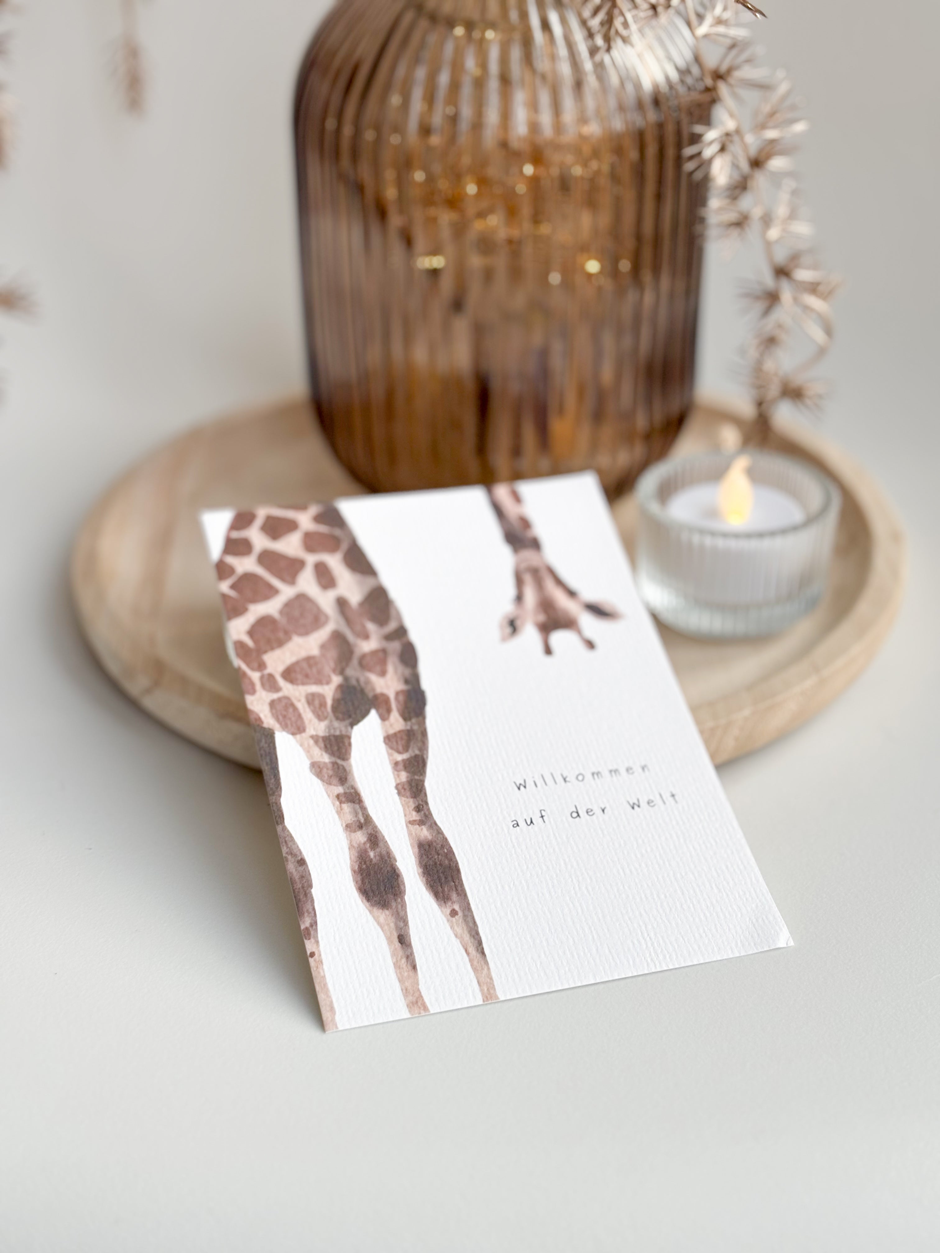 Karte zur Geburt | Giraffe